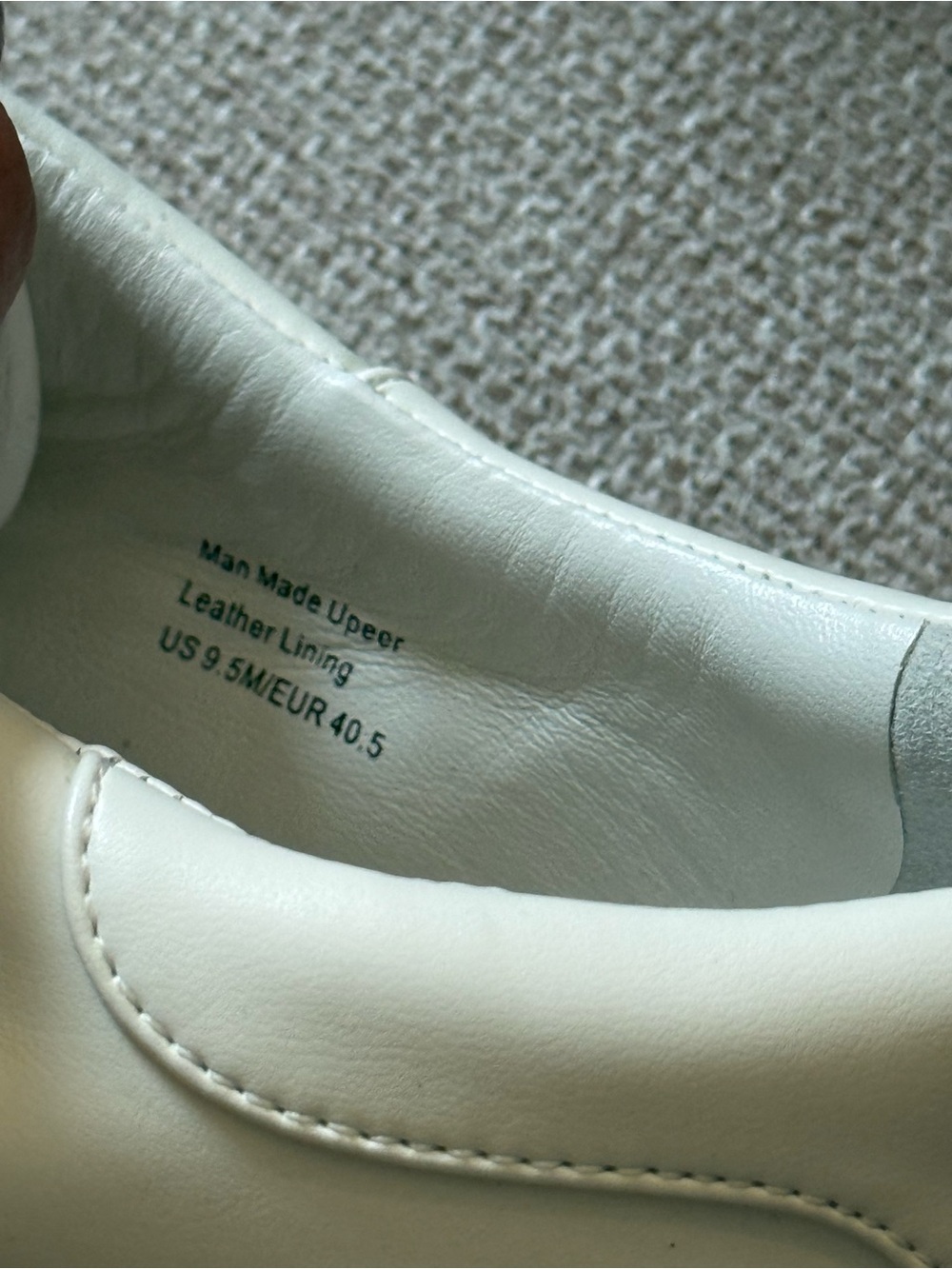 Vince White Leather Platform Sneakers Mint Green Sole Lace Up Shoes US 9.5 - Picture 6 of 6
